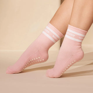 Après Beauty Dusty Rose Pink Pilates Grip Socks