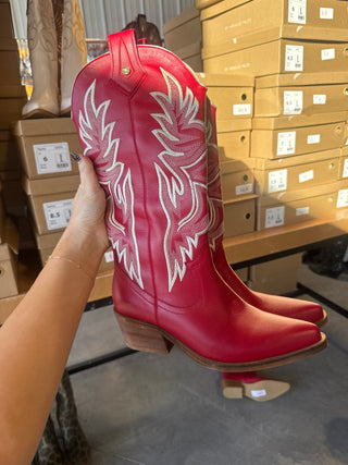 STIVALI Red Cowgirl Boots