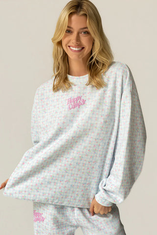 Happy Camp3r Bluebell Picnic Crewneck Sweatshirt