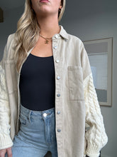 Load image into Gallery viewer, Sweater Sleeve Denim Jacket
