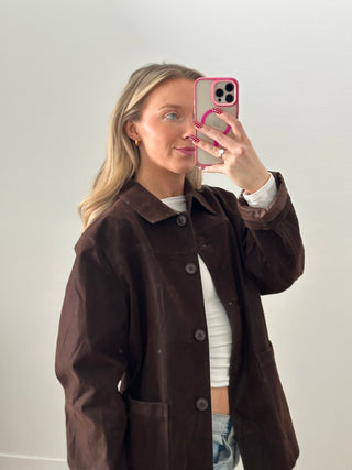 Suede Dark Brown Jacket