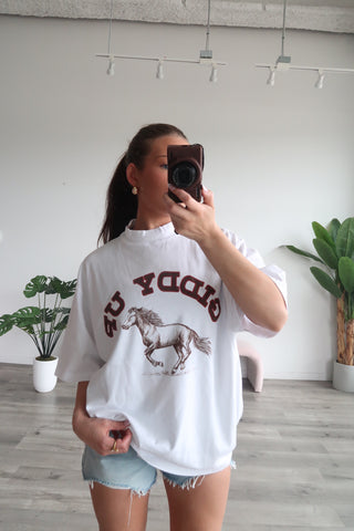 “Giddy Up” Horse Mock Neck Tee Shirt