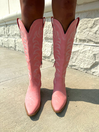 Mi.iM Pink Faye Cowgirl Boots