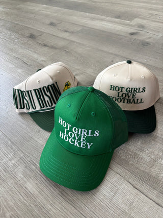 “Hot Girls Love Football” Trucker Hats