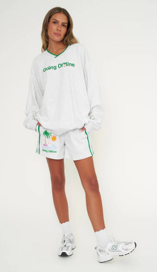 The Mayfair Group “Going Offline” V-Neck Sweatshirt