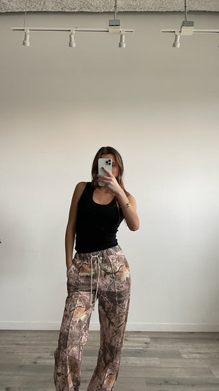 Black U Neck Jersey Tank Top