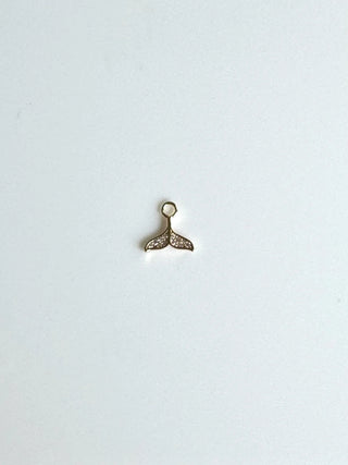 Gold & Rhinestone Dolphin Tale Charm