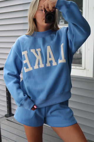 “Lake” Embroidered Mockneck