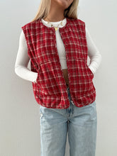 Load image into Gallery viewer, Red Plaid Vest
