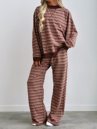Brown/Espresso Striped Lounge Pants