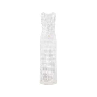 Kulani Kinis Crochet Plunge Maxi Dress - Ivory