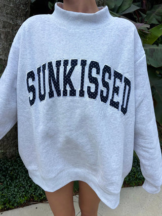Polka Dot SUNKISSED Mockneck Sweatshirt