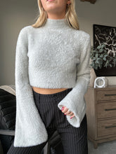 Load image into Gallery viewer, Fuzzy Cropped Mock Neck
