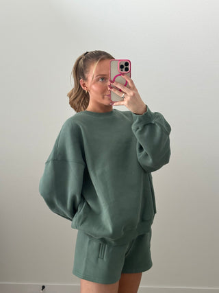 Pine Green Staple Oversized Crewneck