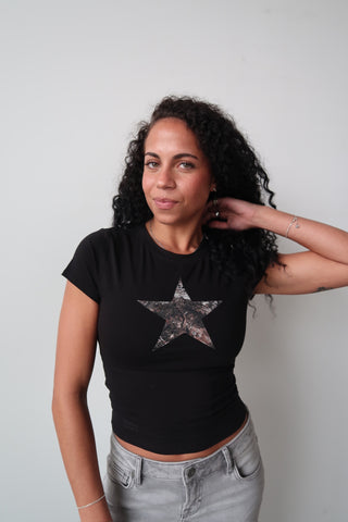 Camo Star Baby Tee