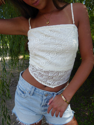 Lace Open Back Tank