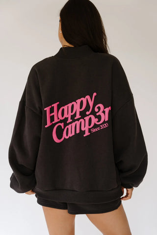 Happy Camp3r Puff Series Mock Neck - Slate Gray