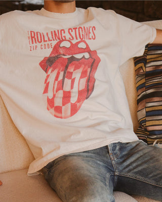 Off White Rolling Stones Zip Code Tee