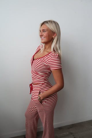 Red & White Stripe Pants