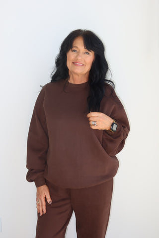 Espresso Staple Oversized Crewneck