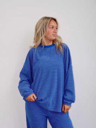 Blue & White Striped Long Sleeve