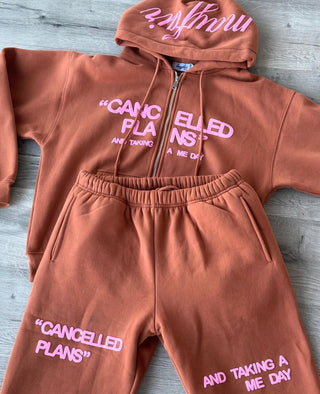 The Mayfair Group "Canceled Plans & Taking A Me Day" Zip-Up Hoodie