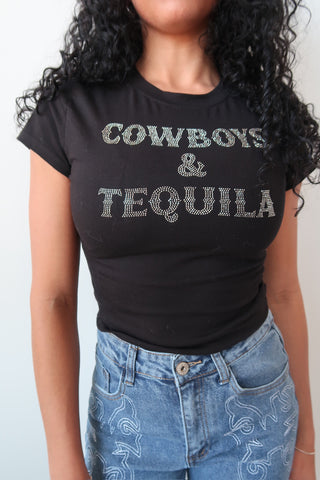 “Cowboys & Tequila” Baby Tee