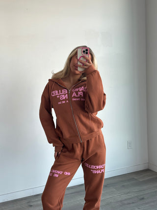 The Mayfair Group "Canceled Plans & Taking A Me Day" Zip-Up Hoodie