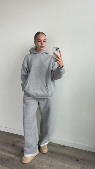 Regular Heather Grey Staple Wide Leg Sweatpants