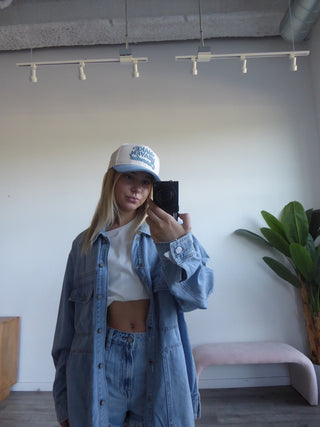 Hidden Light Oversized Denim Shacket