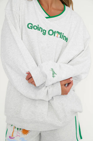 The Mayfair Group “Going Offline” V-Neck Sweatshirt