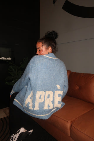 Après Light Blue Zip Up Cardigan