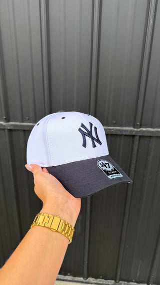 Natural Black Two Tone New York Yankees 47’ Brand Baseball Hat - MVP Adjustable