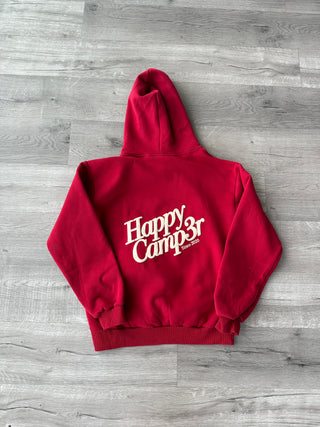 Happy Camp3r Pomegranate Red Puff Series Hoodie