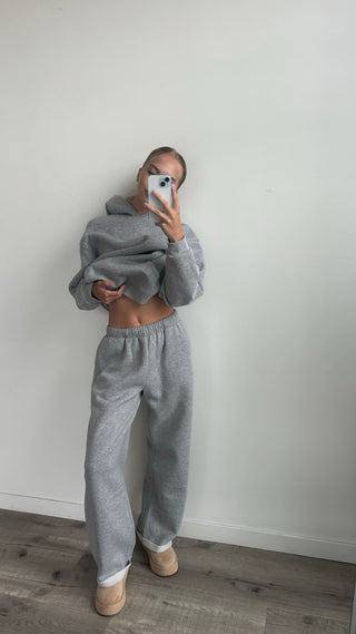 Regular Heather Grey Staple Wide Leg Sweatpants