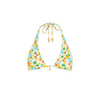 Kulani Kinis Classic Tie Halter Bikini Top - Suncatcher