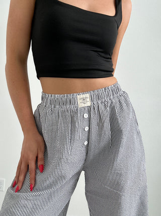 Black And White Striped Pants