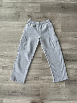 Regular Staple Heather Grey Cargo Wide Leg Sweatpants