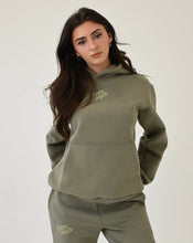 Load image into Gallery viewer, Happy Camp3r Dusty Olive Puff Series Hoodie
