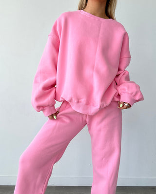 Pink Staple Oversized Crewneck