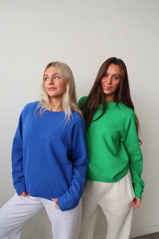 Daydreamer Solid Vintage Raglan Sweatshirt - Blue Quartz