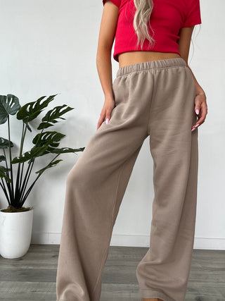 Long Sand Staple Wide Leg Sweatpants