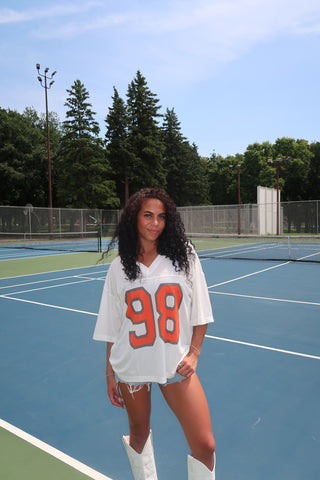 Orange & White Oversized Jersey