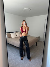 Load image into Gallery viewer, Black High Waisted Faux Leather Pants
