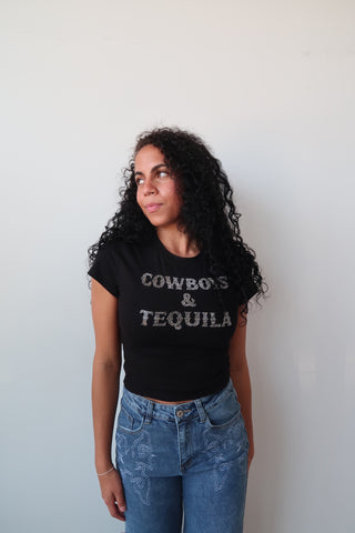 “Cowboys & Tequila” Baby Tee