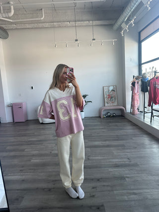 V-Neck Oversized Jersey Tee