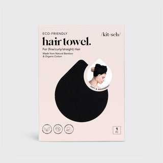 Kitsch Quick Dry Hair Towel - Eco Black