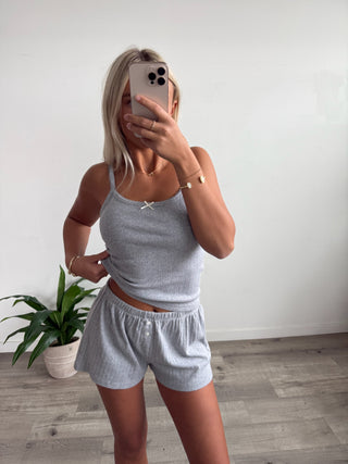 Grey Pajama Shorts