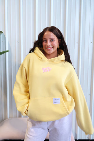 *Drift Exclusive* Happy Camp3r Lemon Yellow Puff Series Hoodie