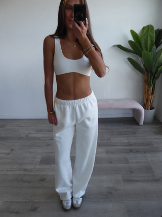 White Wavy Bra Top